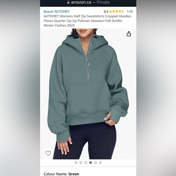 NWOT Half zip hoodie sweatshirt - Picture 3 of 12